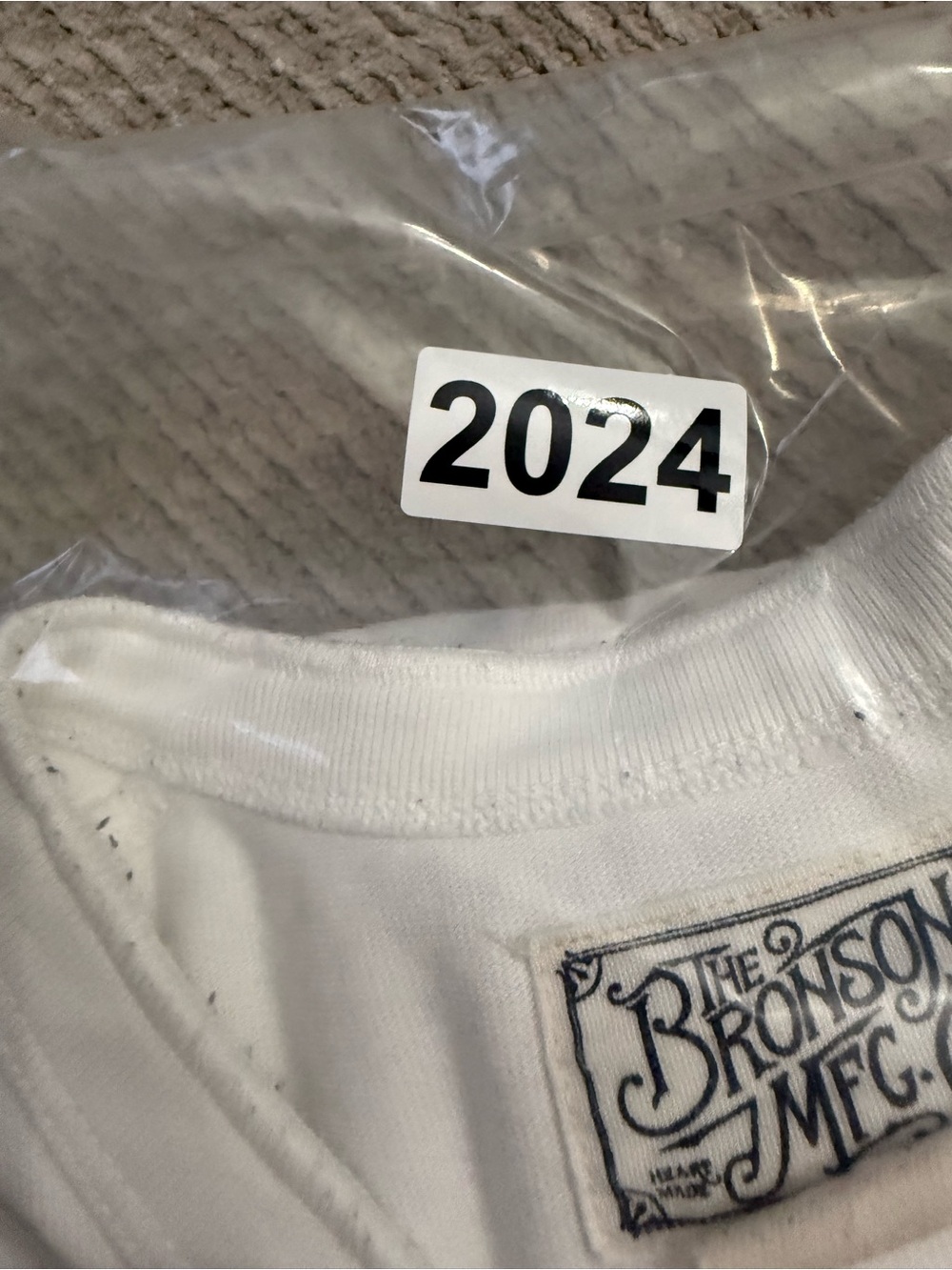 Bronson MFG Co White Long Sleeve Henley Shirt Vintage Collection Size L - Picture 8 of 8